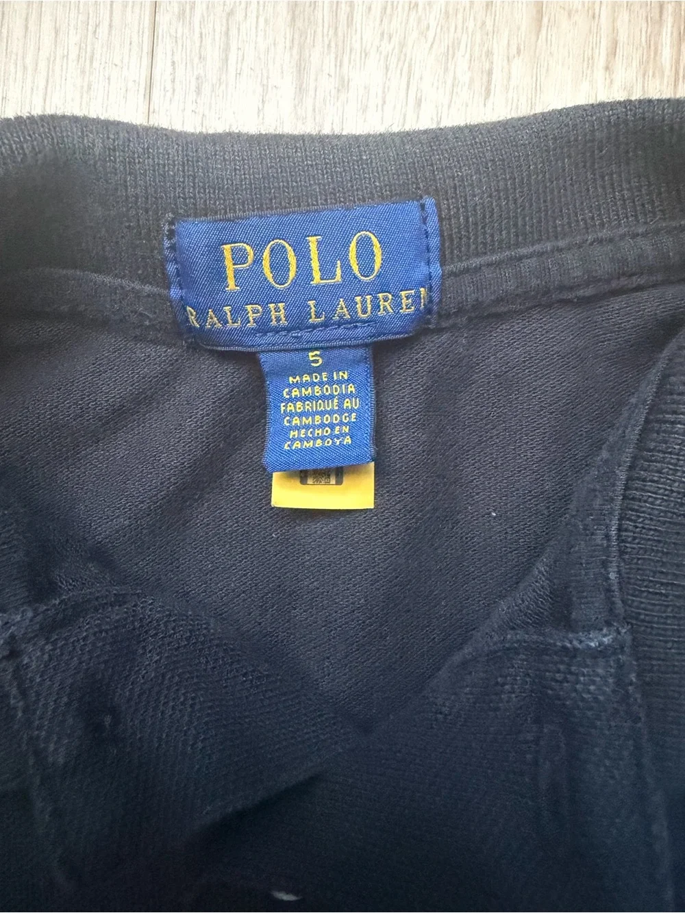 Polo by Ralph Lauren Boys Black Polo with White Embroidered Pony